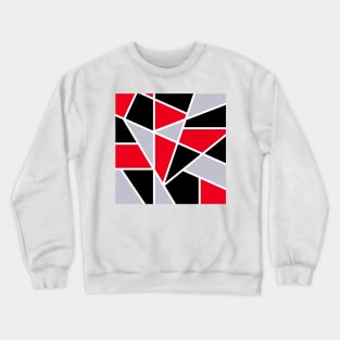 Geometric Red and Black Art Crewneck Sweatshirt